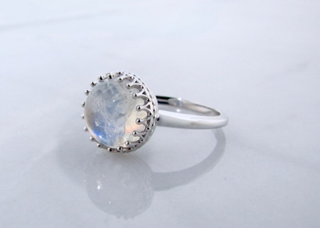 moonstone silver ring