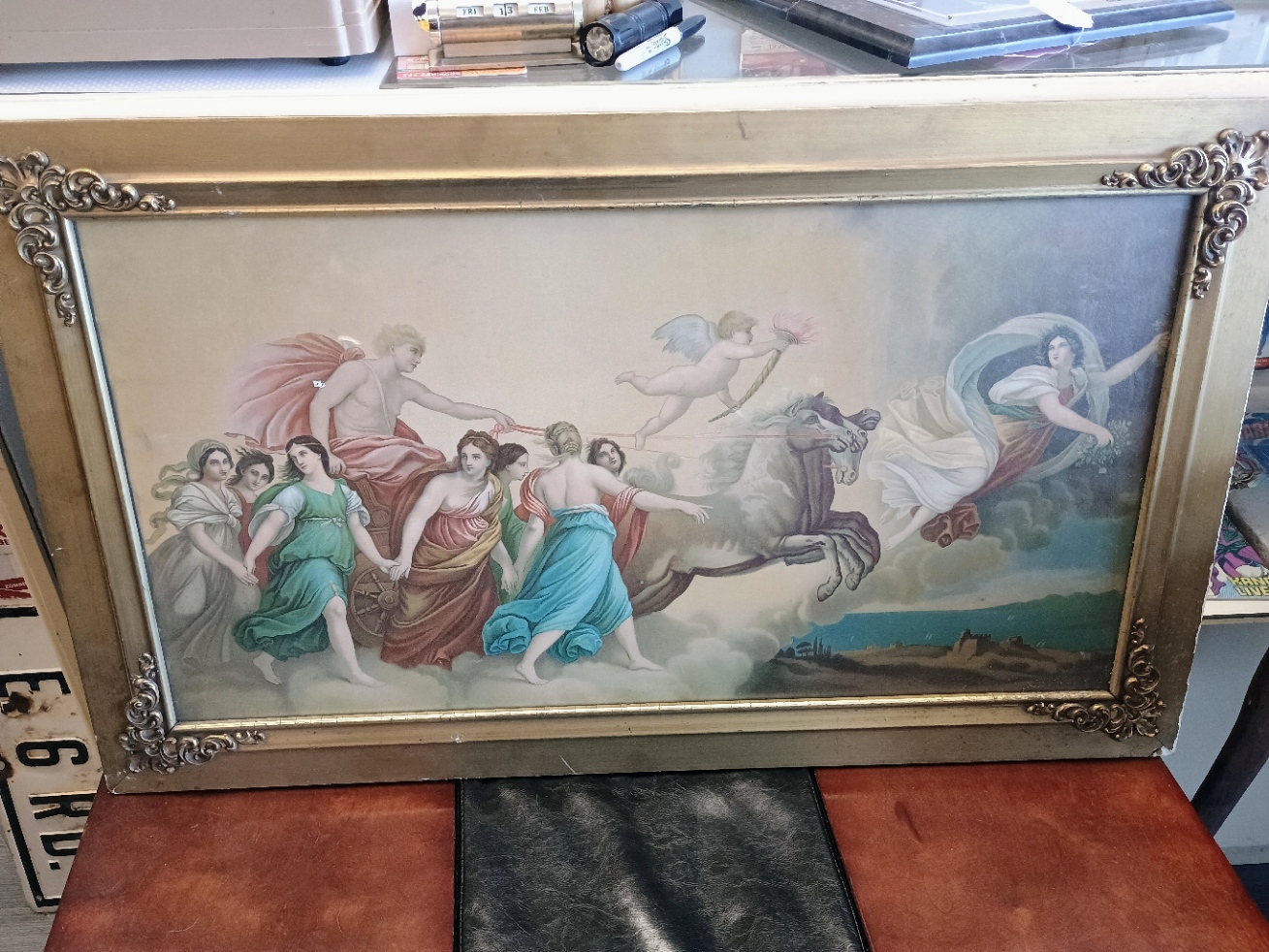 Vintage Lithograph print of the “L’Aurora” by Guido Reni from Scavenger’s Luck $100.00